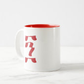 Tasse 2 Couleurs Joyeux 90e anniversaire Geez langue éthiopienne (Devant gauche)