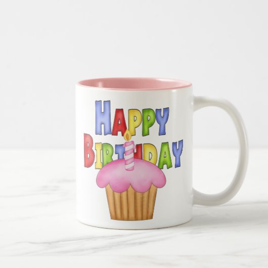 Tasse 2 Couleurs Joyeux anniversaire (Droit)
