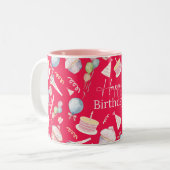 Tasse 2 Couleurs Joyeux anniversaire (Devant gauche)