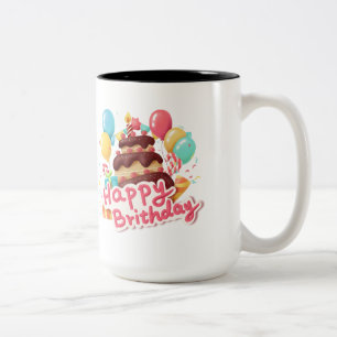 Tasse 2 Couleurs Joyeux anniversaire