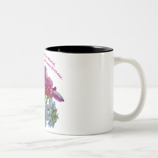 Tasse 2 Couleurs Joyeux anniversaire à ma femme. (Droit)