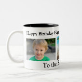 Tasse 2 Couleurs Joyeux anniversaire au meilleur papa jamais (Gauche)
