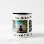 Tasse 2 Couleurs Joyeux anniversaire au meilleur papa jamais (Centre)