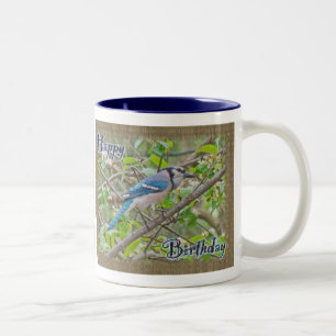 Tasse 2 Couleurs Joyeux anniversaire Blue Jay