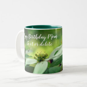 Tasse 2 Couleurs Joyeux anniversaire Maman Dogwood Personnalisé