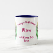 Tasse 2 Couleurs Joyeux Anniversaire Maman Lady Slipper Personnalis (Centre)