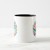 Tasse 2 Couleurs Joyeux art graphique de Pâques (Centre)