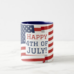 Tasse 2 Couleurs Joyeux cadeau 4 juillet Fête de l'Indépendance amé