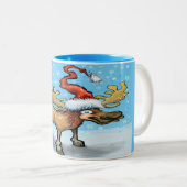 Tasse 2 Couleurs Joyeux café à deux tons Christmoose (Devant droit)