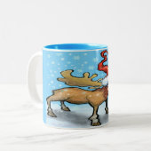 Tasse 2 Couleurs Joyeux café à deux tons Christmoose (Devant gauche)