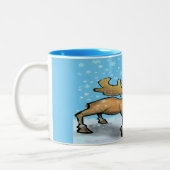 Tasse 2 Couleurs Joyeux café à deux tons Christmoose (Gauche)