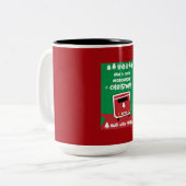 Tasse 2 Couleurs Joyeux Camping Motorhom Noël (Devant gauche)