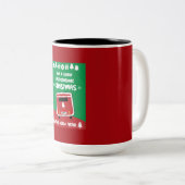 Tasse 2 Couleurs Joyeux Camping Motorhom Noël (Devant droit)
