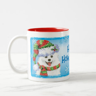 Tasse 2 Couleurs Joyeux chien d'esquimau Howliday