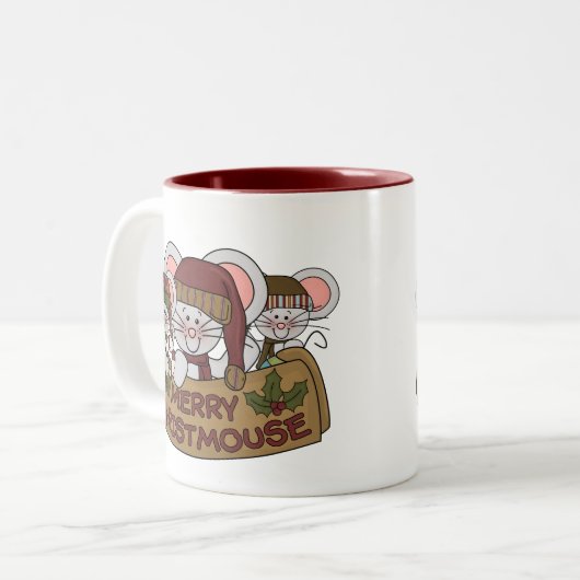 Tasse 2 Couleurs Joyeux Christmouse (Devant gauche)