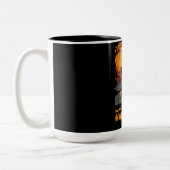 Tasse 2 Couleurs Joyeux Citrouille Éffrayant Halloween (Gauche)