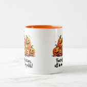 Tasse 2 Couleurs Joyeux Citrouille Patch Face (Centre)
