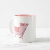 Tasse 2 Couleurs Joyeux comme un cochon (Devant gauche)