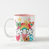 Tasse 2 Couleurs Joyeux Doodles (Gauche)