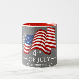 Tasse 2 Couleurs Joyeux drapeau américain 4 juillet Fête de l'Indép