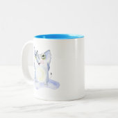 Tasse 2 Couleurs Joyeux Elephant Aquarelle Collectif (Devant gauche)