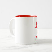 Tasse 2 Couleurs Joyeux et enceinte à Noël (Devant gauche)