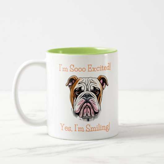Tasse 2 Couleurs Joyeux et excité Dobermann (Gauche)