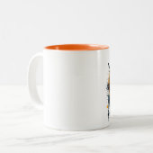 Tasse 2 Couleurs Joyeux fantôme d'Halloween (Devant gauche)