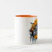 Tasse 2 Couleurs Joyeux fantôme d'Halloween (Centre)