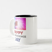 Tasse 2 Couleurs Joyeux feu d'artifice de l'Indépendance (Devant gauche)