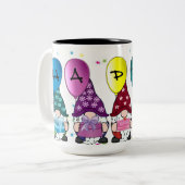 Tasse 2 Couleurs Joyeux Gnomes (Devant gauche)