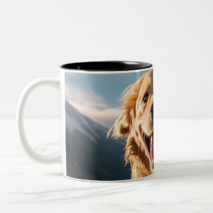 Tasse 2 Couleurs Joyeux Golden Retriever en cours