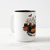 Tasse 2 Couleurs Joyeux Halloween (Devant gauche)