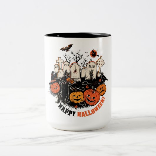 Tasse 2 Couleurs Joyeux Halloween (Centre)