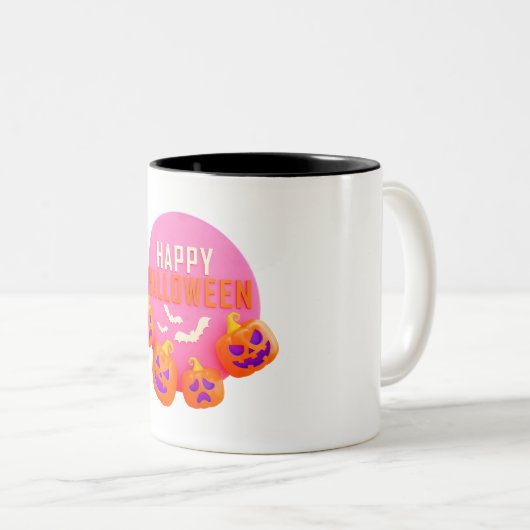 Tasse 2 Couleurs Joyeux halloween (Devant droit)