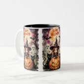 Tasse 2 Couleurs Joyeux Halloween (Devant gauche)