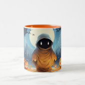 Tasse 2 Couleurs Joyeux Halloween de Ghost (Centre)