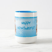 Tasse 2 Couleurs Joyeux Howliday Basenji (Centre)