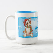 Tasse 2 Couleurs Joyeux Howliday Basenji (Gauche)