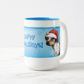 Tasse 2 Couleurs Joyeux Howliday Catahoula (Devant droit)