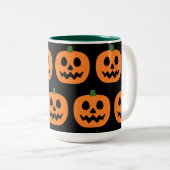 Tasse 2 Couleurs Joyeux Jack-O-Lantern (Devant droit)