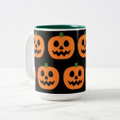 Tasse 2 Couleurs Joyeux Jack-O-Lantern (Devant gauche)