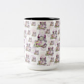 Tasse 2 Couleurs Joyeux jogging créature monstre magique (Centre)