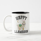 Tasse 2 Couleurs Joyeux Llamadan Funny Ramadan mignon Alpaca cadeau (Gauche)