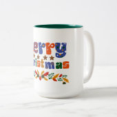 Tasse 2 Couleurs Joyeux Noël (Devant droit)