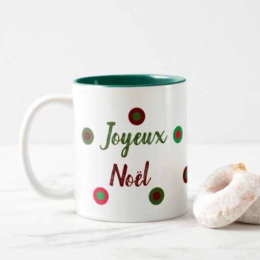 Tasse 2 Couleurs Joyeux Noël (Avec donut)