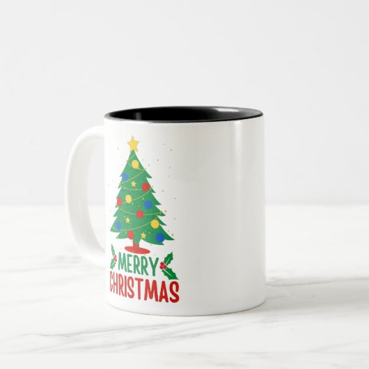 Tasse 2 Couleurs Joyeux Noël (Devant gauche)