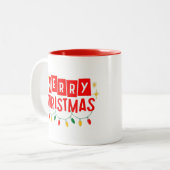 Tasse 2 Couleurs Joyeux Noël (Devant gauche)