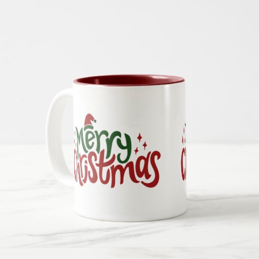 Tasse 2 Couleurs Joyeux Noël (Devant gauche)