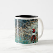 Tasse 2 Couleurs Joyeux Noël Anneau Pheasant (Devant droit)